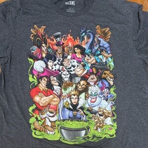 Disney Villains Charcoal -Tee Size L